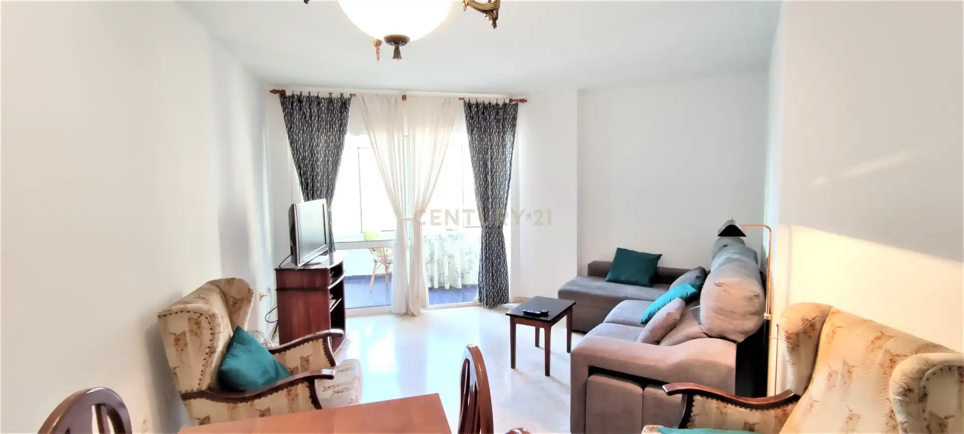 Wohnzimmer von Wohnung zur Miete in Málaga mit Klimaanlage