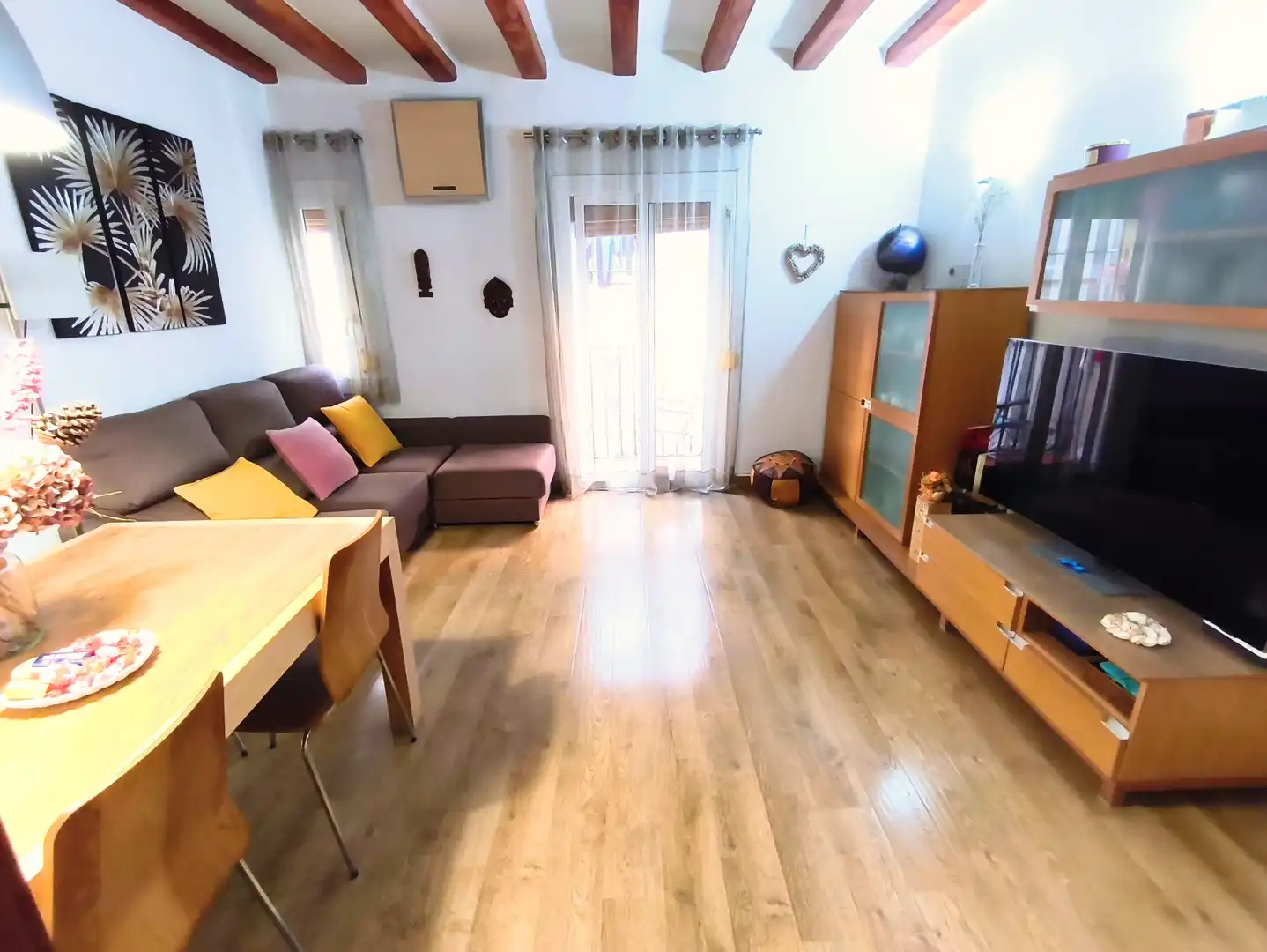 Sala de estar de Piso en venta en Barcelona con Aire acondicionado, Calefacción y Parquet