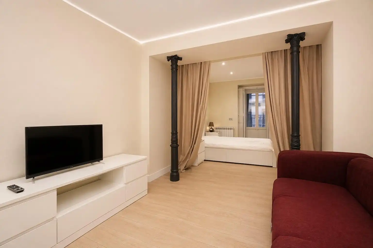 Sala de estar de Piso de alquiler en Madrid con Calefacción, Trastero y Amueblado