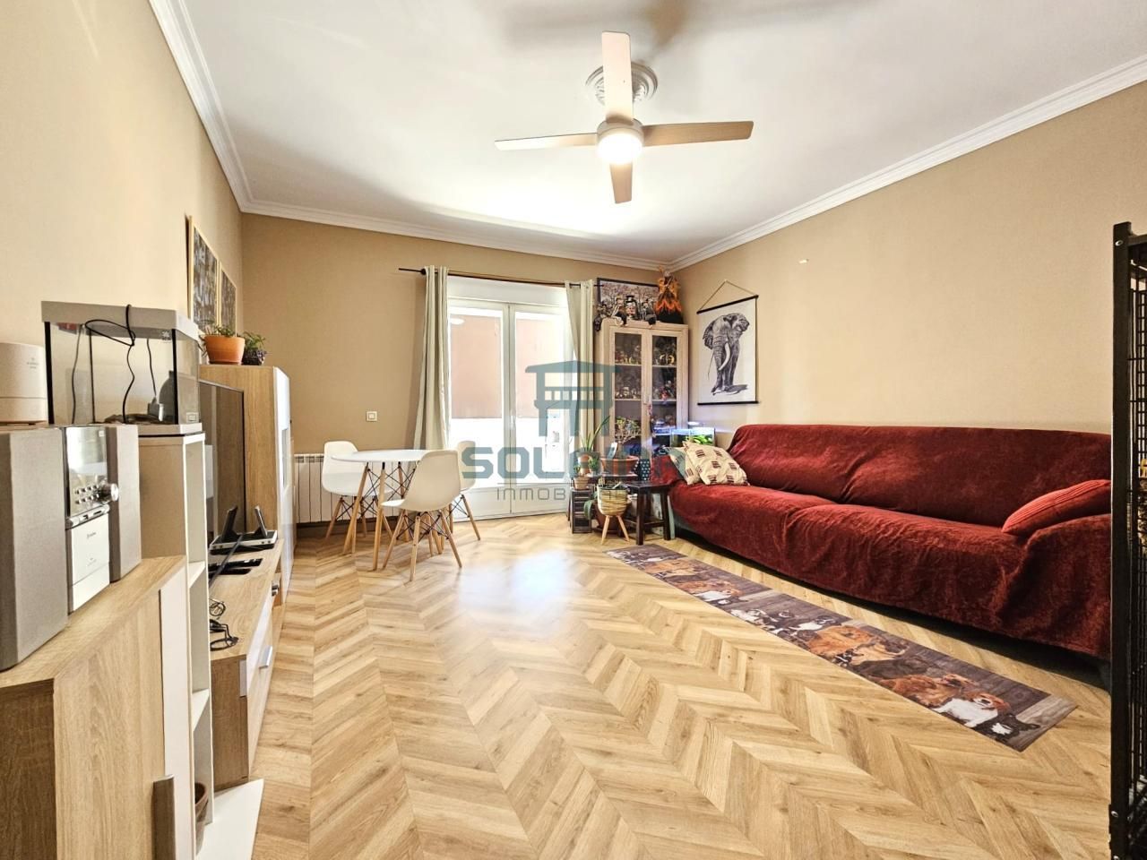 Living room of Flat for sale in Ourense Capital   with Heating, Parquet flooring and Balcony
