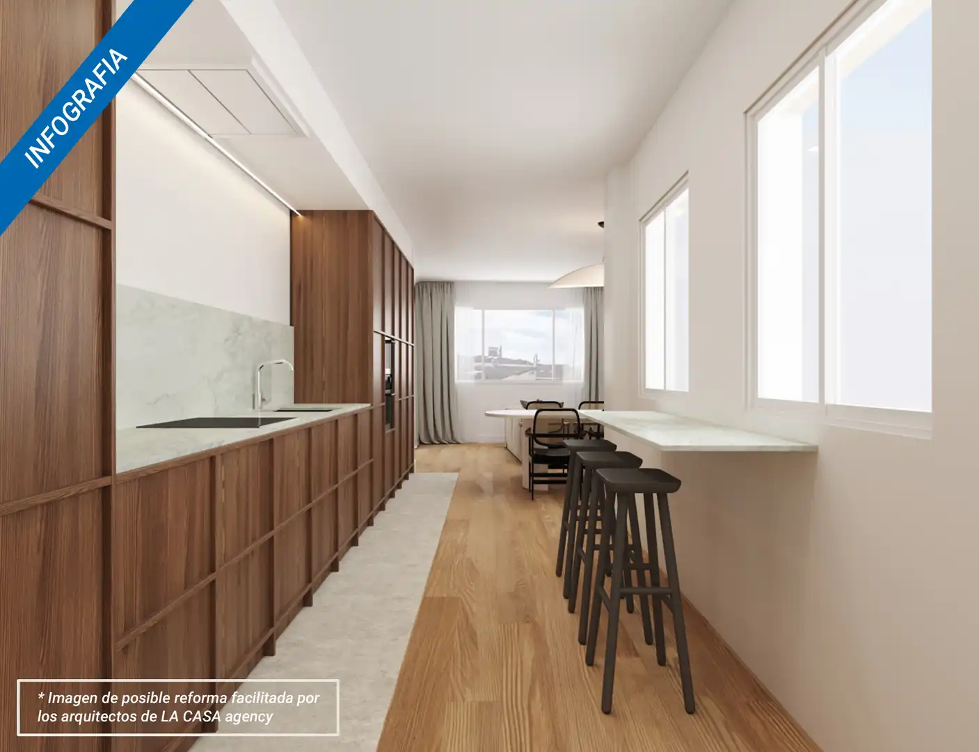 Cocina de Ático en venta en Madrid con Aire acondicionado, Calefacción y Terraza