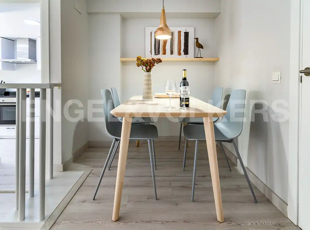 Esszimmer von Wohnung zur Miete in L'Hospitalet de Llobregat mit Klimaanlage, Heizung und Parkett