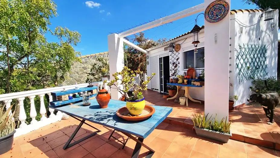 Terraza de Finca rústica en venta en El Campillo (Huelva) con Aire acondicionado, Jardín privado y Terraza