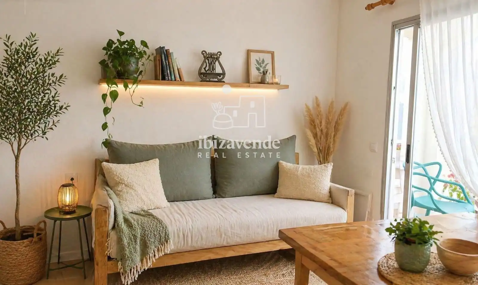 Sala d'estar de Àtic en venda en Sant Joan de Labritja amb Terrassa