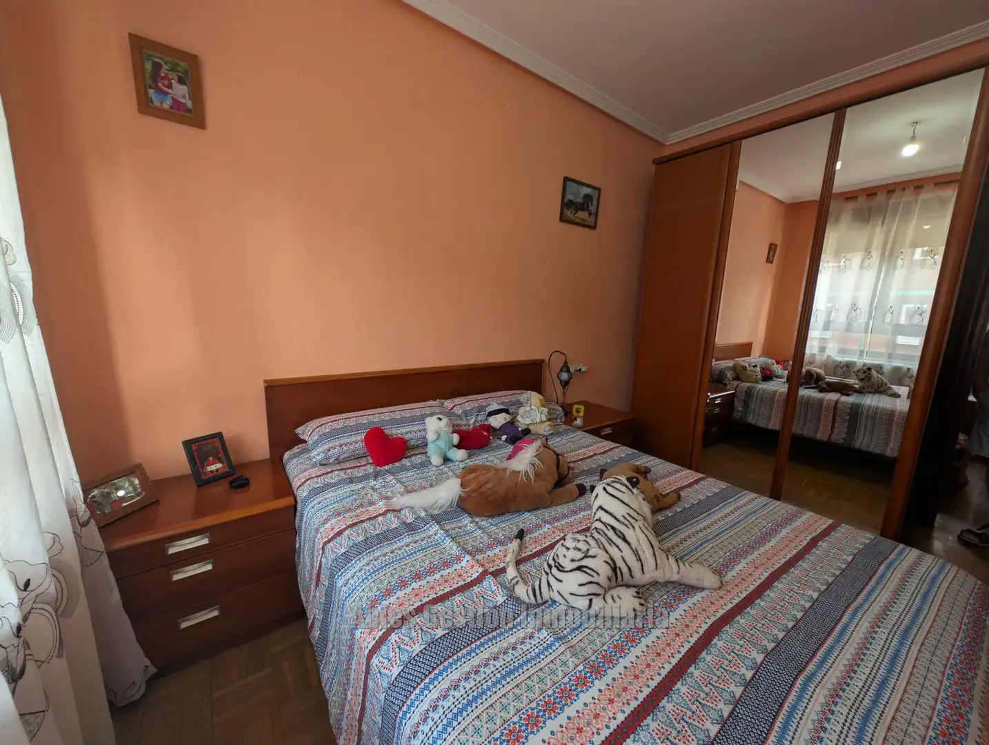 Schlafzimmer von Wohnung zum Verkauf in Mieres (Asturias) mit Heizung, Parkett und Abstellraum