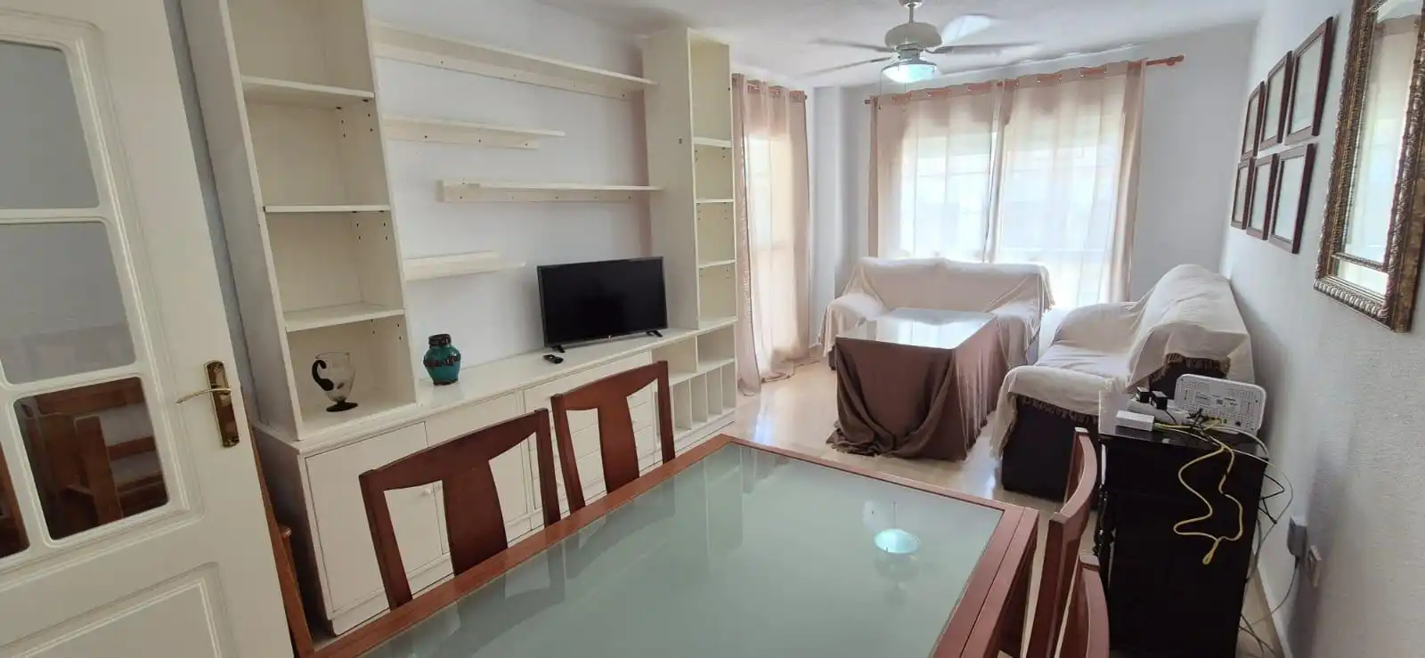 Sala de estar de Piso de alquiler en Málaga con Terraza y Amueblado