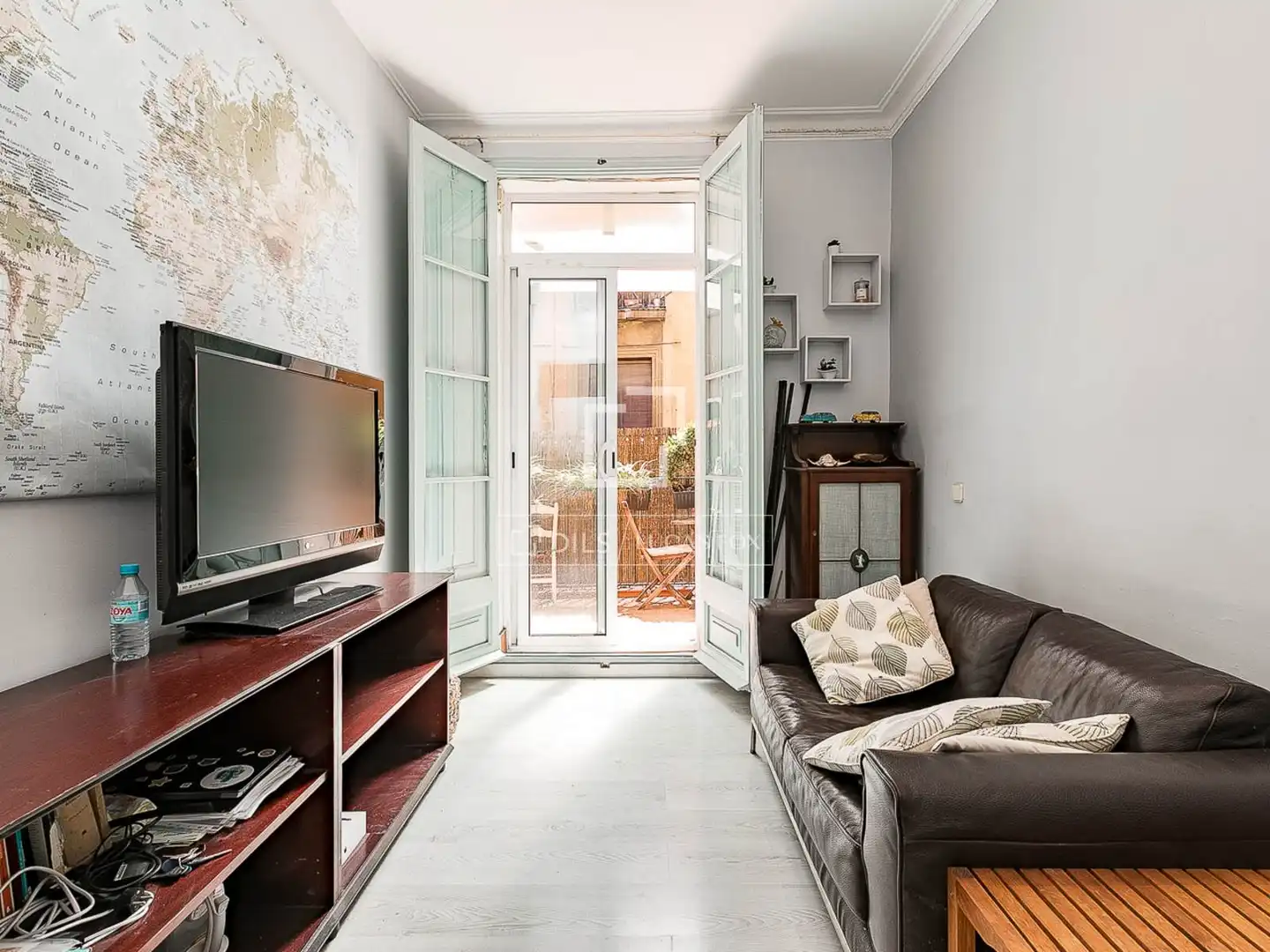 Sala de estar de Piso en venta en Barcelona con Amueblado y Balcón