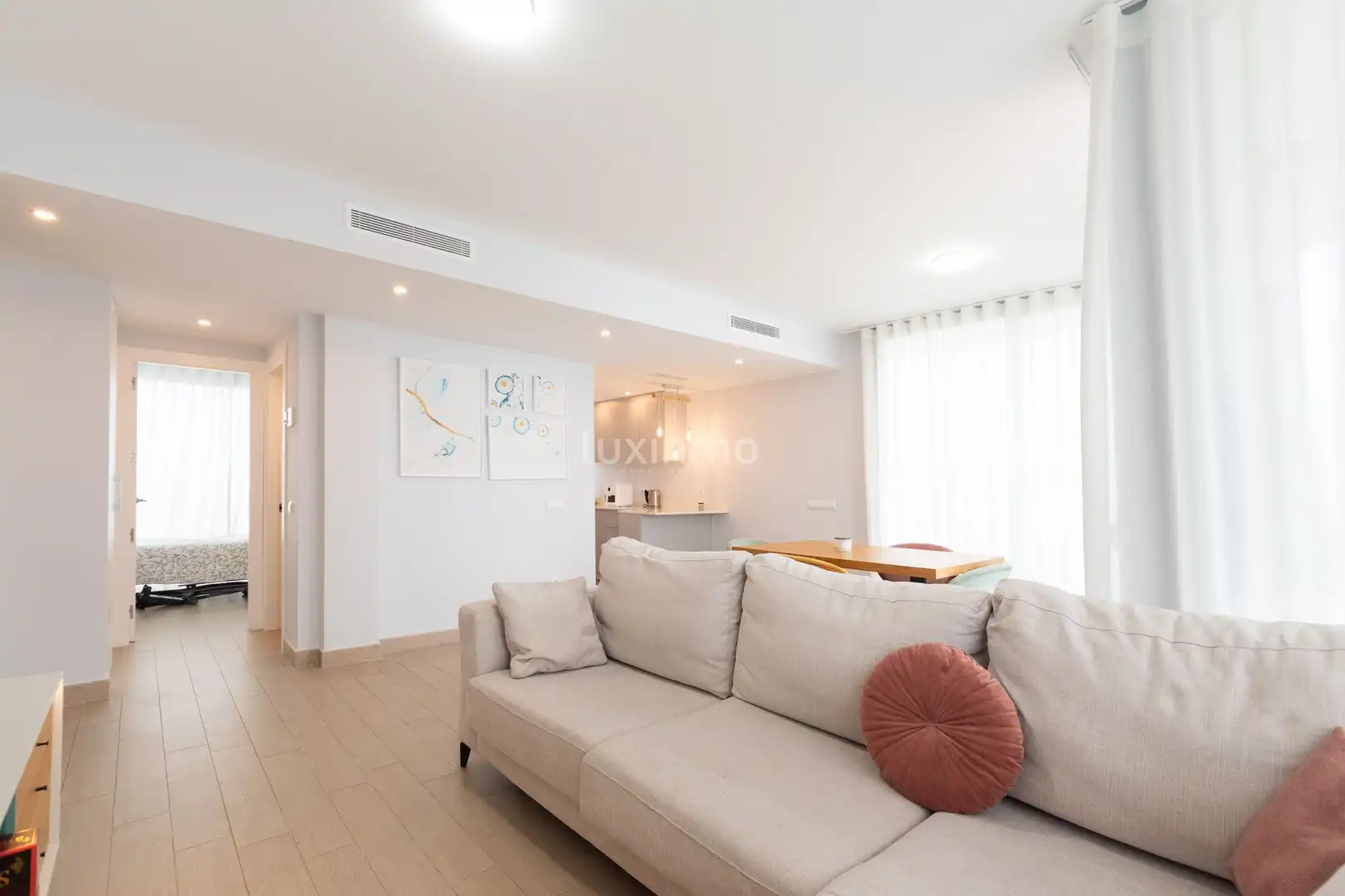 Sala de estar de Piso en venta en Calpe / Calp con Aire acondicionado, Calefacción y Jardín privado