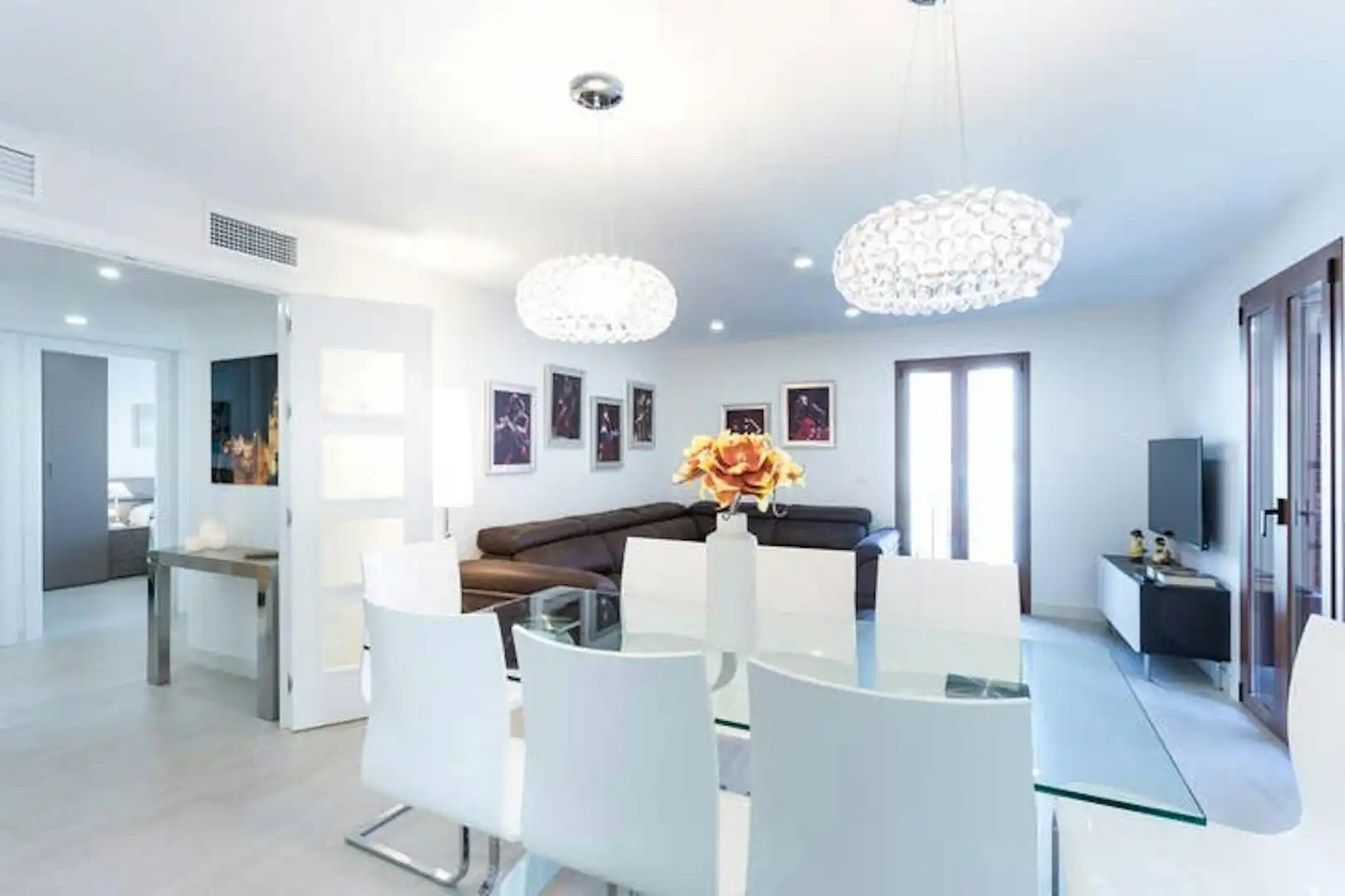 Dining room of Flat for rent in Sevilla  with Air Conditioner, Heating and Furnished