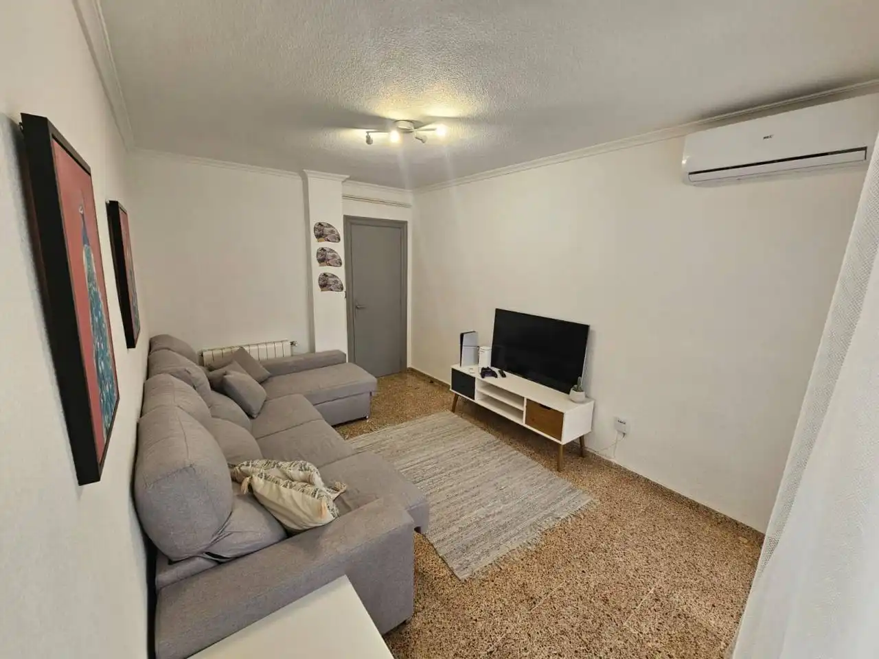 Wohnzimmer von Wohnung zum Verkauf in Alicante / Alacant mit Klimaanlage, Möbliert und Balkon