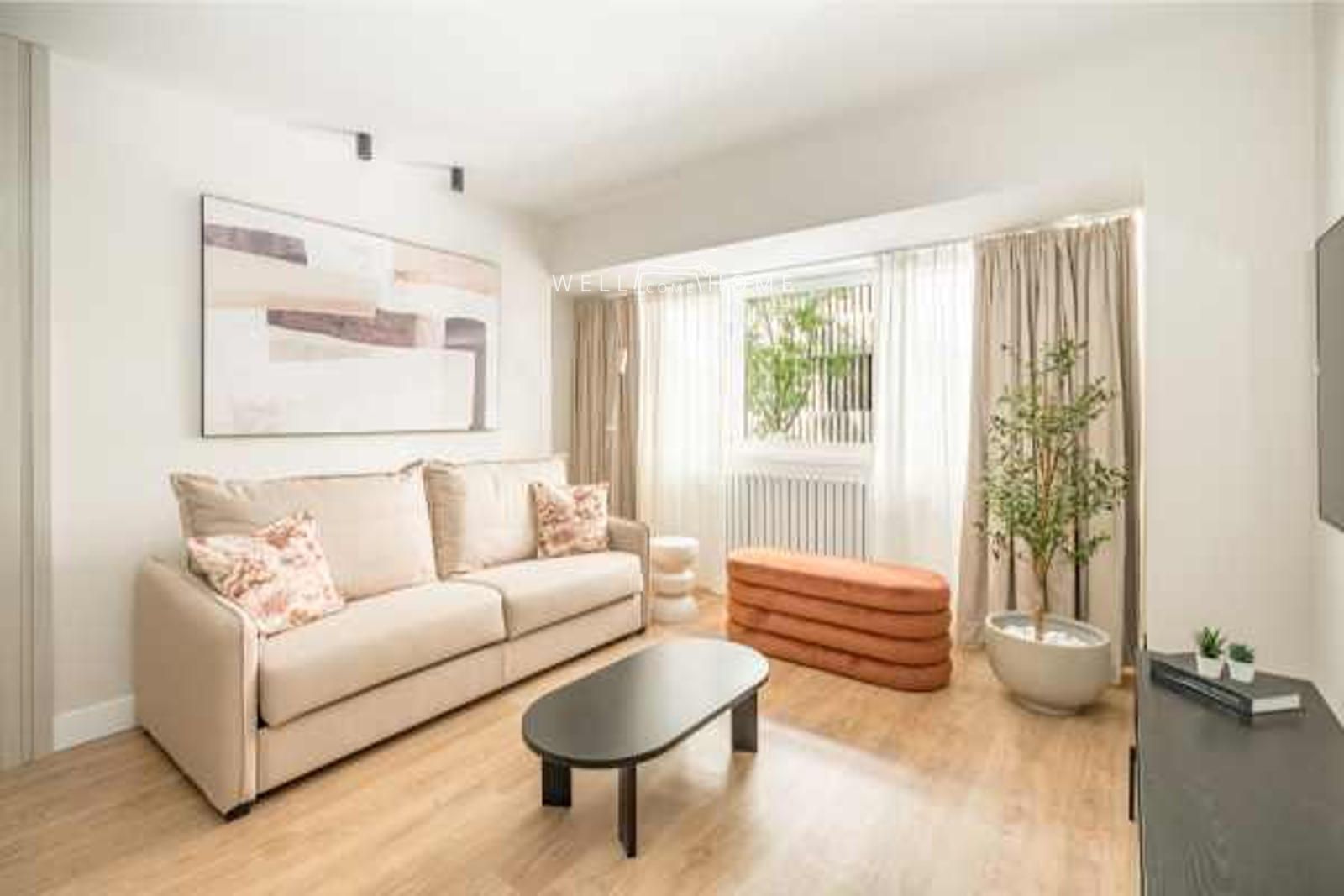 Living room of Flat for sale in  Madrid Capital  with Air Conditioner, Heating and Parquet flooring