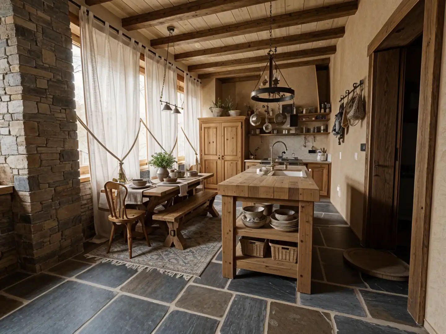Cocina de Finca rústica en venta en Poboleda