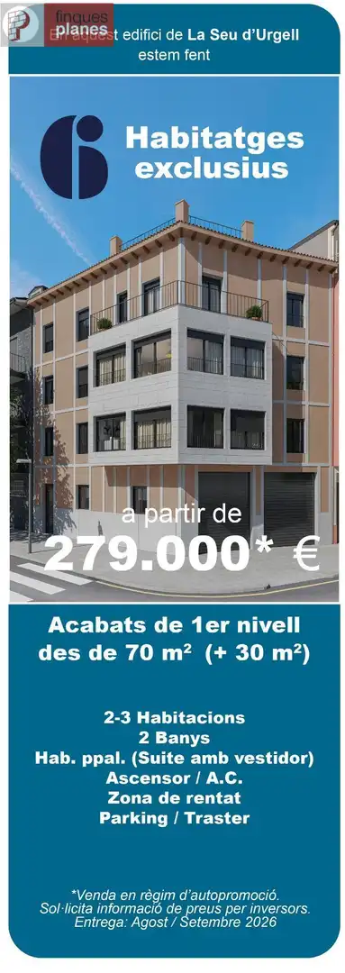Außenansicht von Wohnung zum Verkauf in La Seu d'Urgell mit Parkett