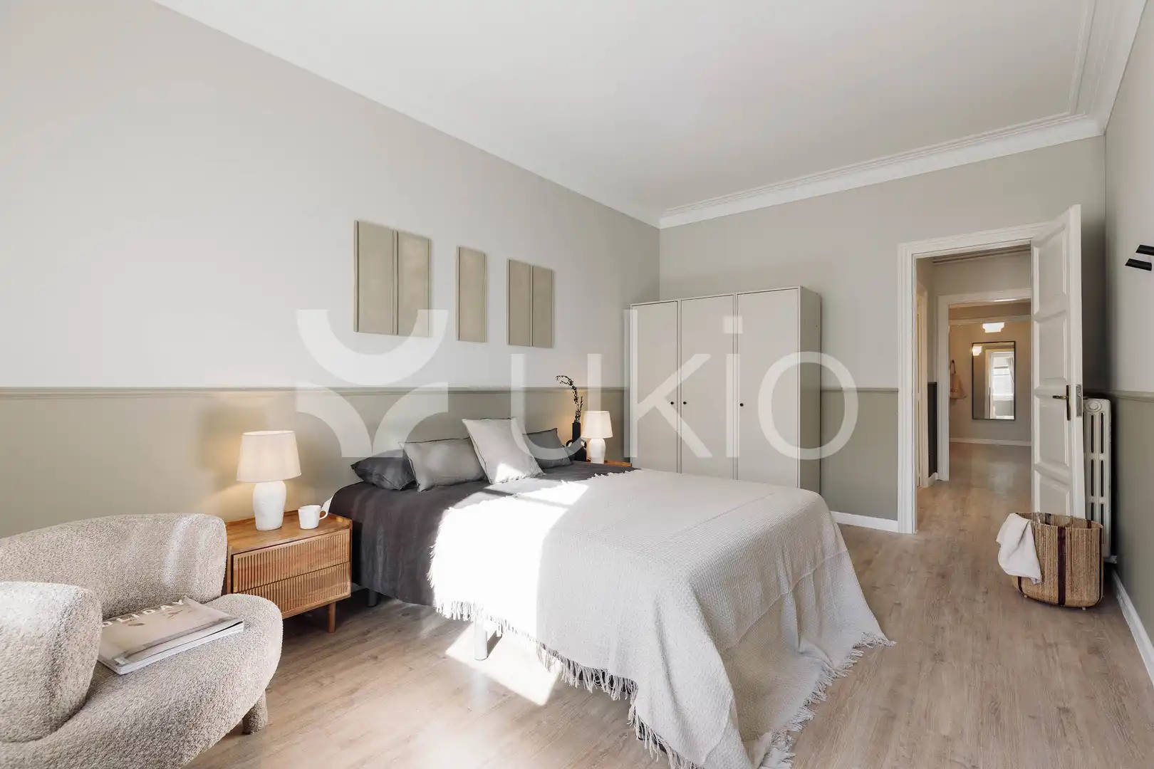 Bedroom of Apartments for rent in Barcelona  with Air Conditioner, Heating and Furnished