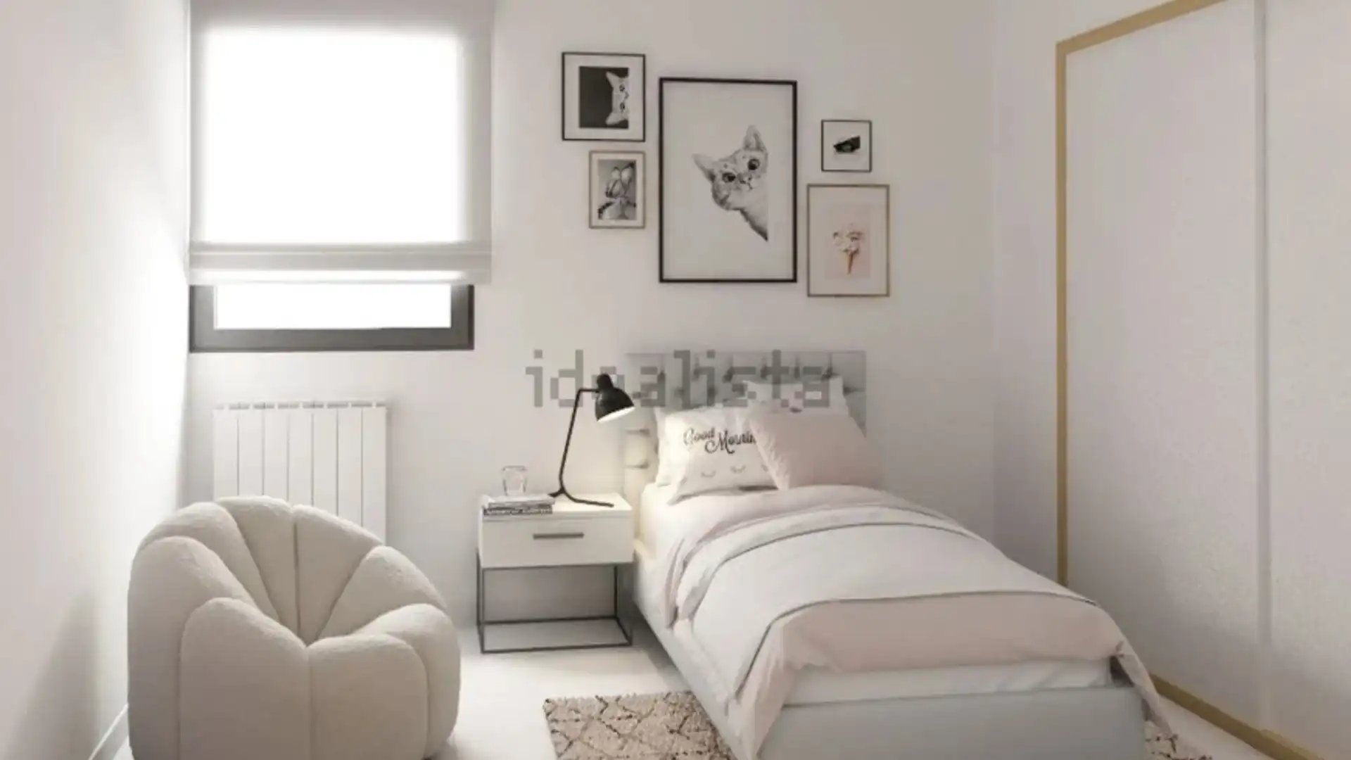 Bedroom of Flat for rent in Torrent  with Air Conditioner, Oven and Washing machine