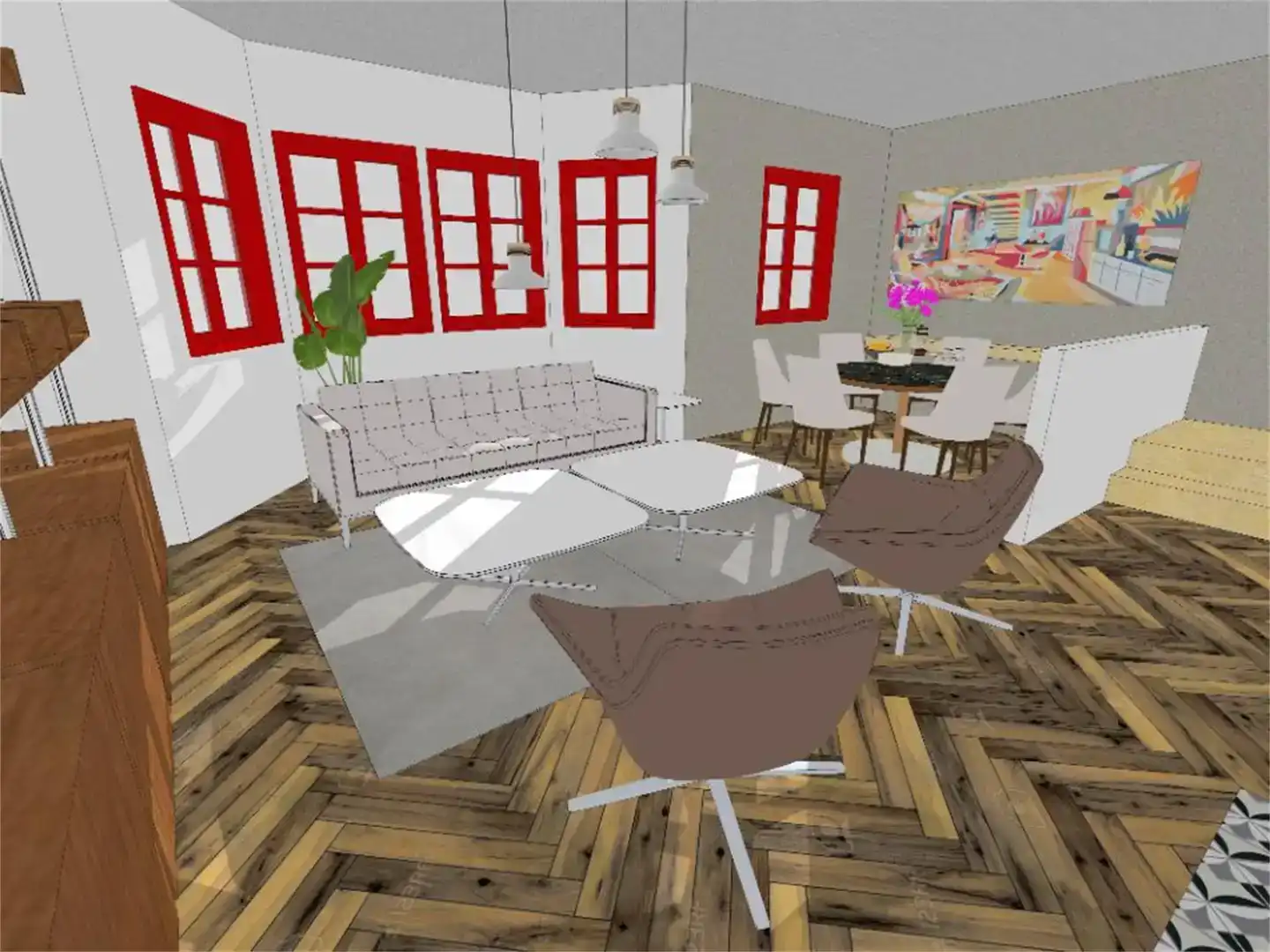 Sala d'estar de Casa o xalet en venda en Sarria amb Traster