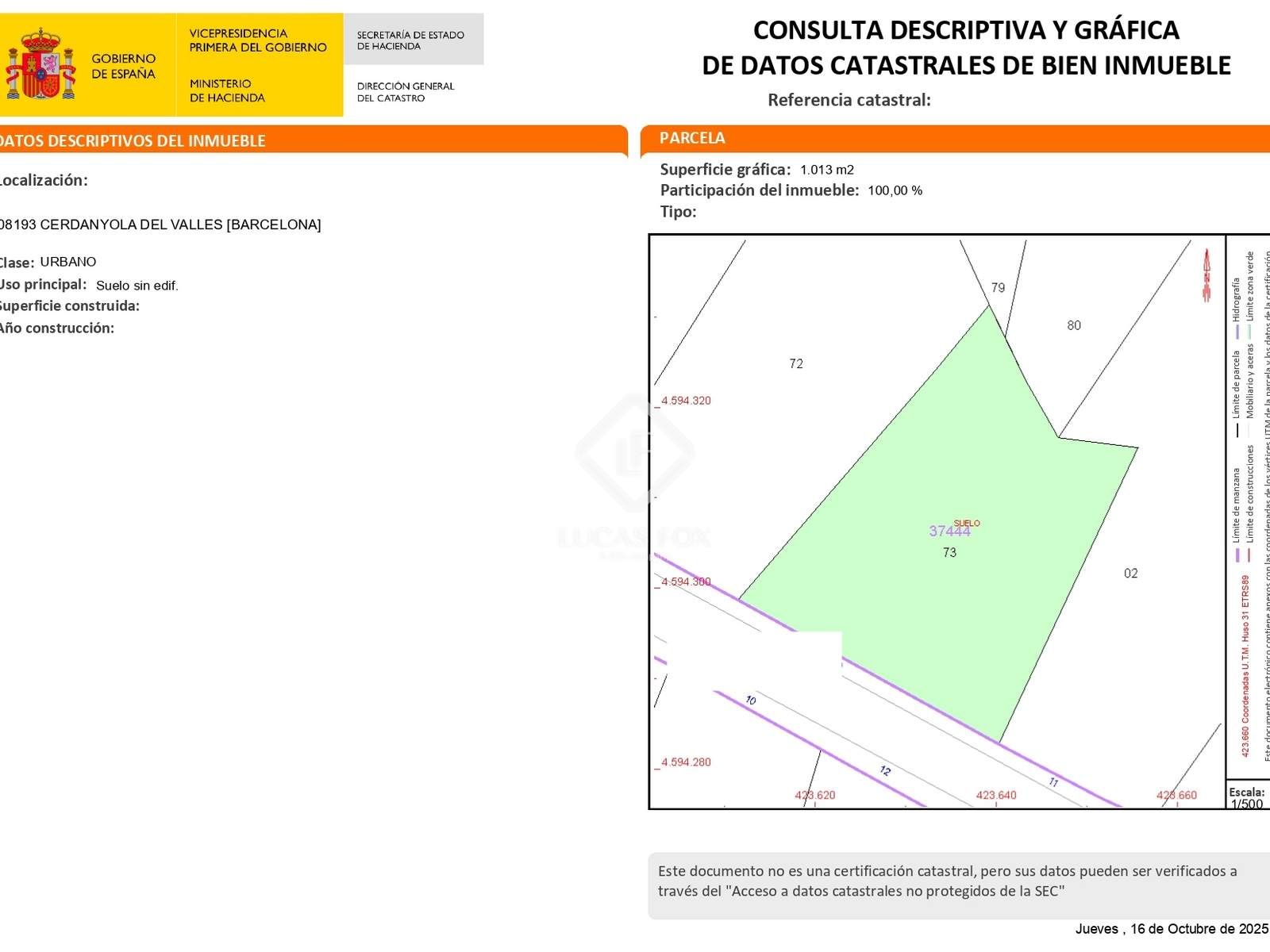 Land for sale in Cerdanyola del Vallès