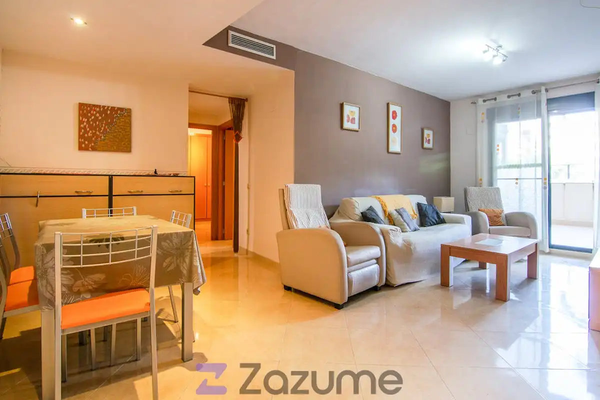 Sala de estar de Apartamento de alquiler en Canet d'En Berenguer con Aire acondicionado, Jardín privado y Terraza