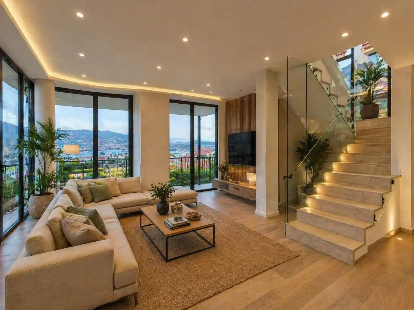 Living room of Houses for sale in Moaña  with Balcony