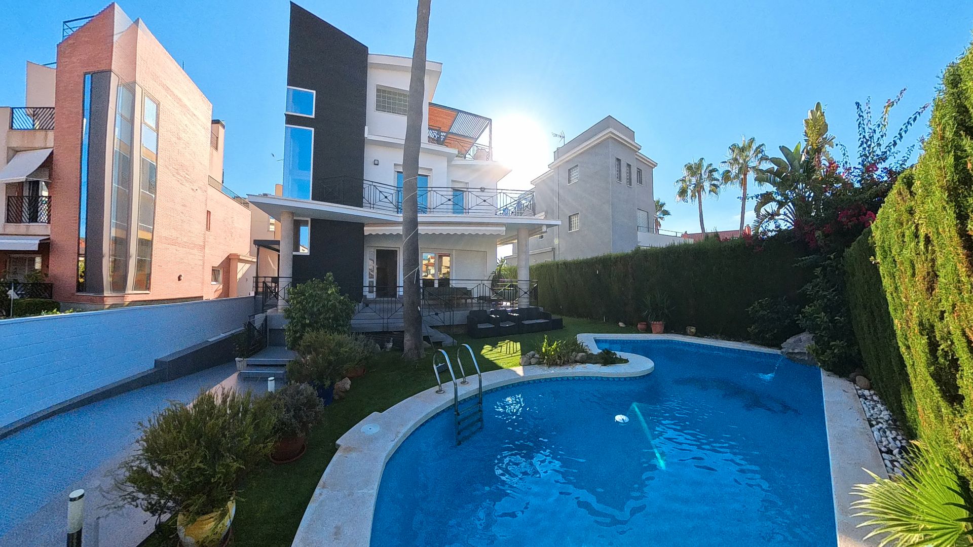 Swimming pool of House or chalet to rent in Alicante / Alacant  with Air Conditioner, Heating and Private garden