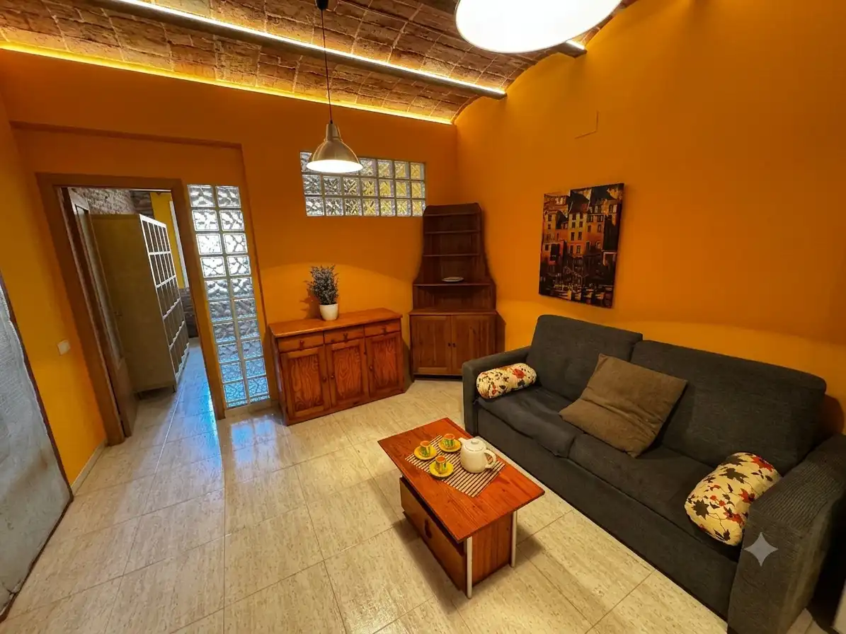 Sala d'estar de Apartament en venda en Sant Antoni de Vilamajor amb Calefacció, Moblat i Rentadora