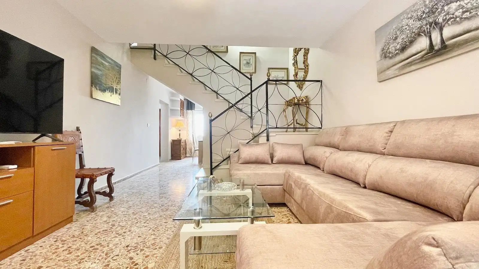 Living room of Houses for sale in Mijas  with Air Conditioner, Private garden and Terrace