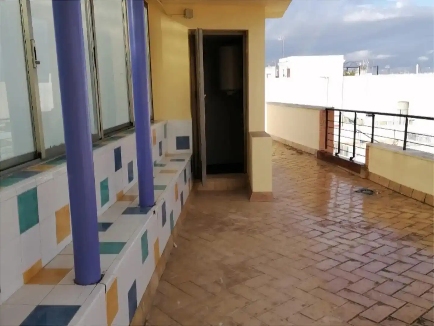 Terraza de Piso de alquiler en Bormujos con Aire acondicionado, Trastero y Horno