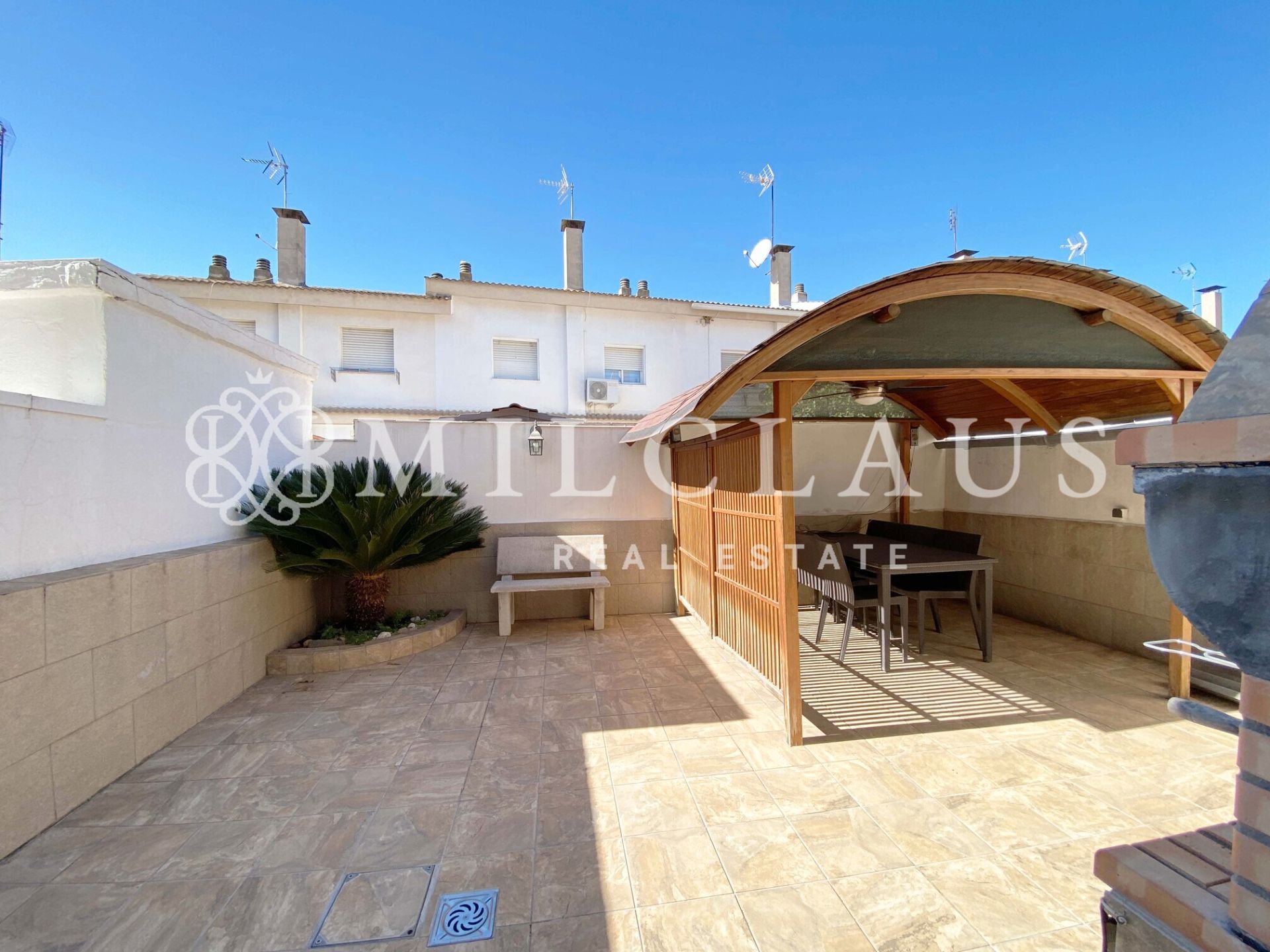Terrace of Single-family semi-detached for sale in Palau-solità i Plegamans  with Air Conditioner, Heating and Private garden