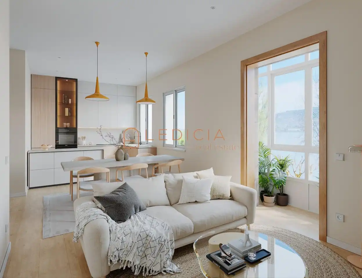 Sala de estar de Piso en venta en Moaña con Aire acondicionado, Calefacción y Terraza