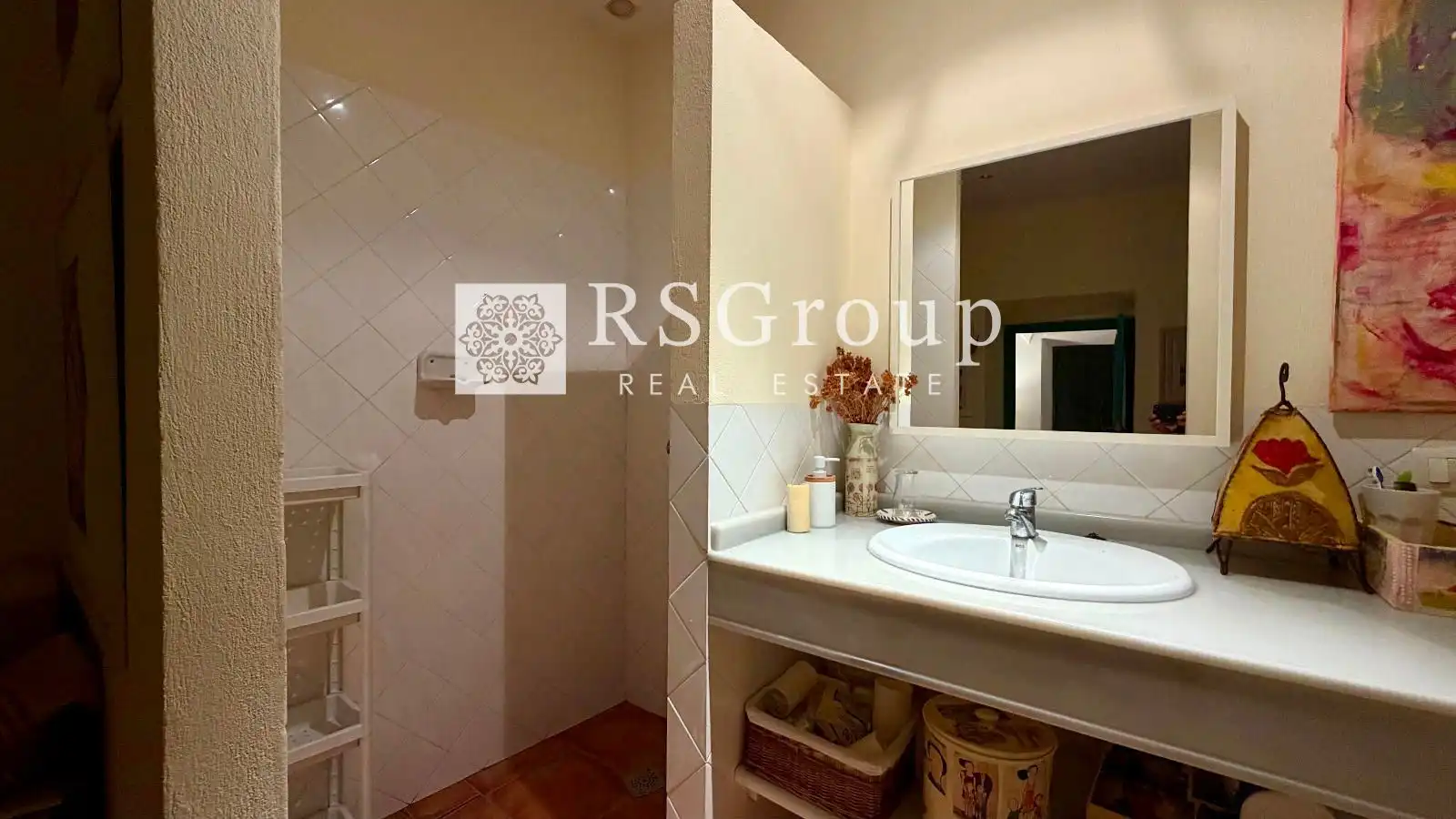 Baño de Casa o chalet en venta en Santa Olalla del Cala con Aire acondicionado, Jardín privado y Terraza