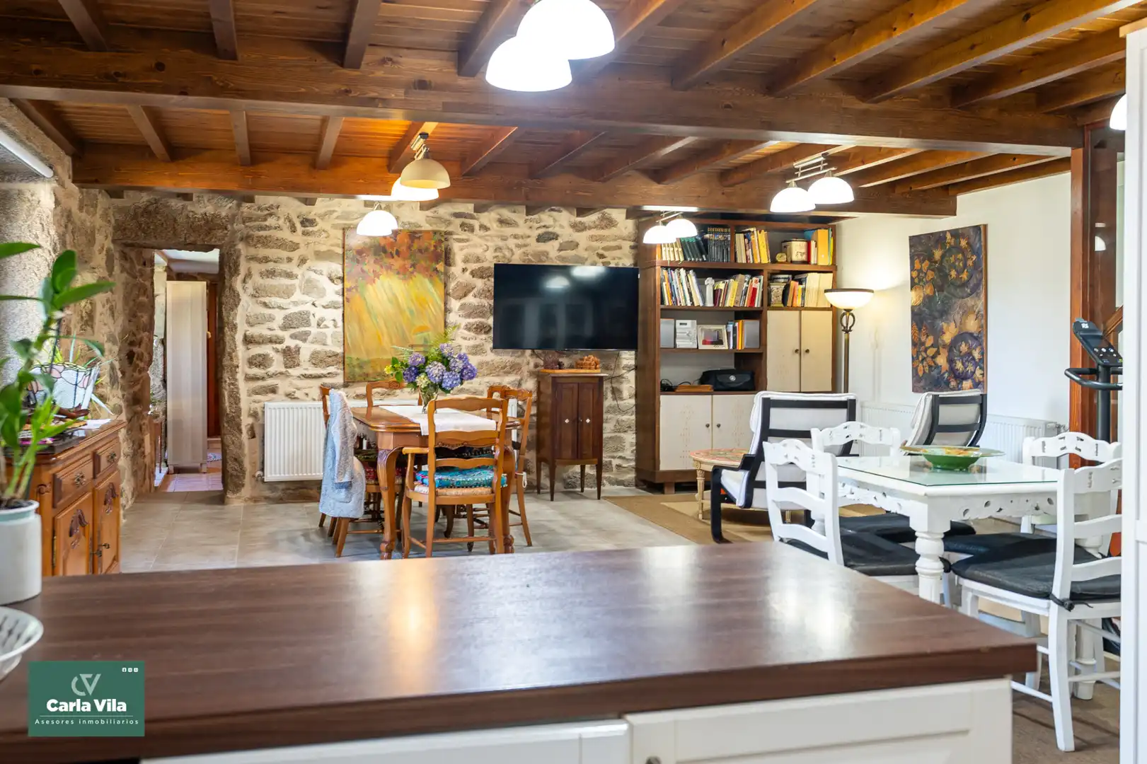 Living room of Country homes for sale in Guitiriz  with Heating, Private garden and Parquet flooring