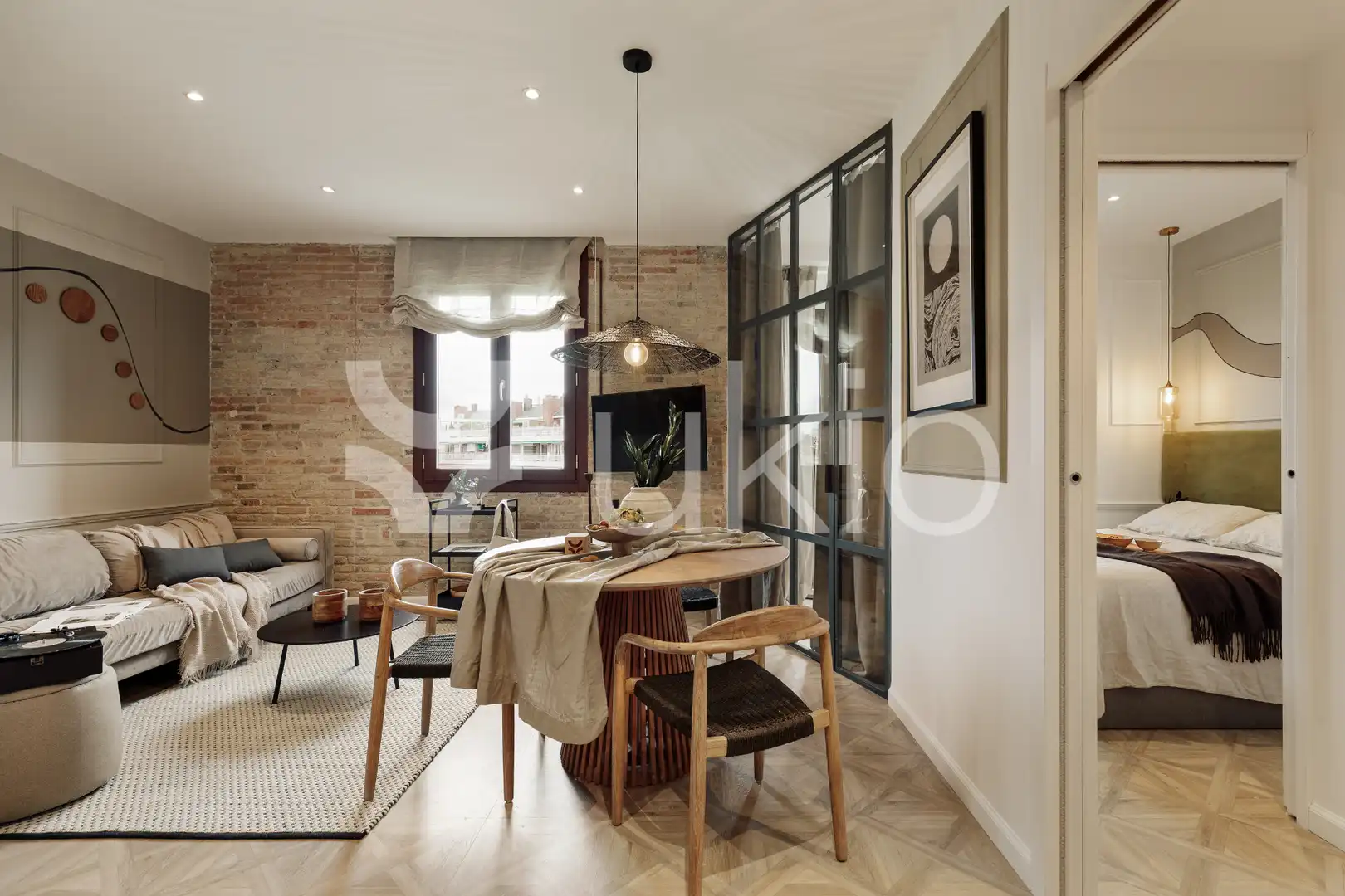 Sala d'estar de Apartament de lloguer en Barcelona amb Aire condicionat, Calefacció i Moblat