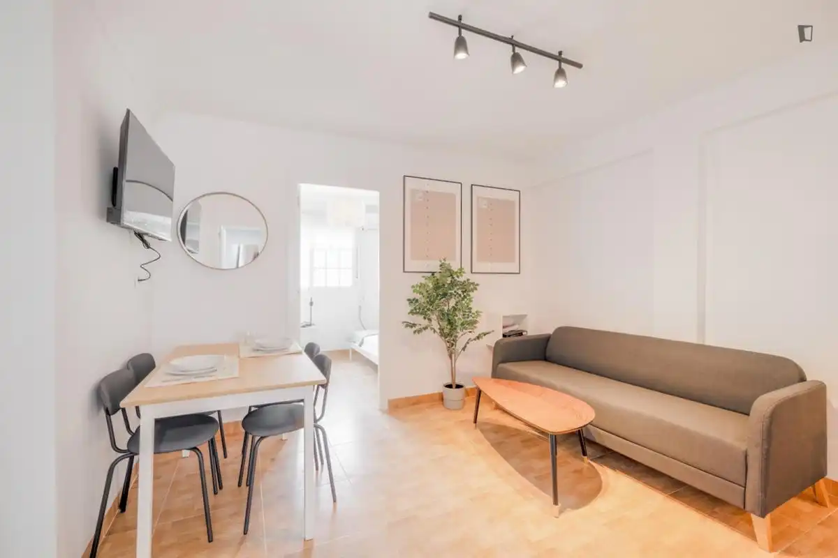 Sala d'estar de Apartament per a compartir en Jerez de la Frontera amb Moblat, Rentadora i Microones