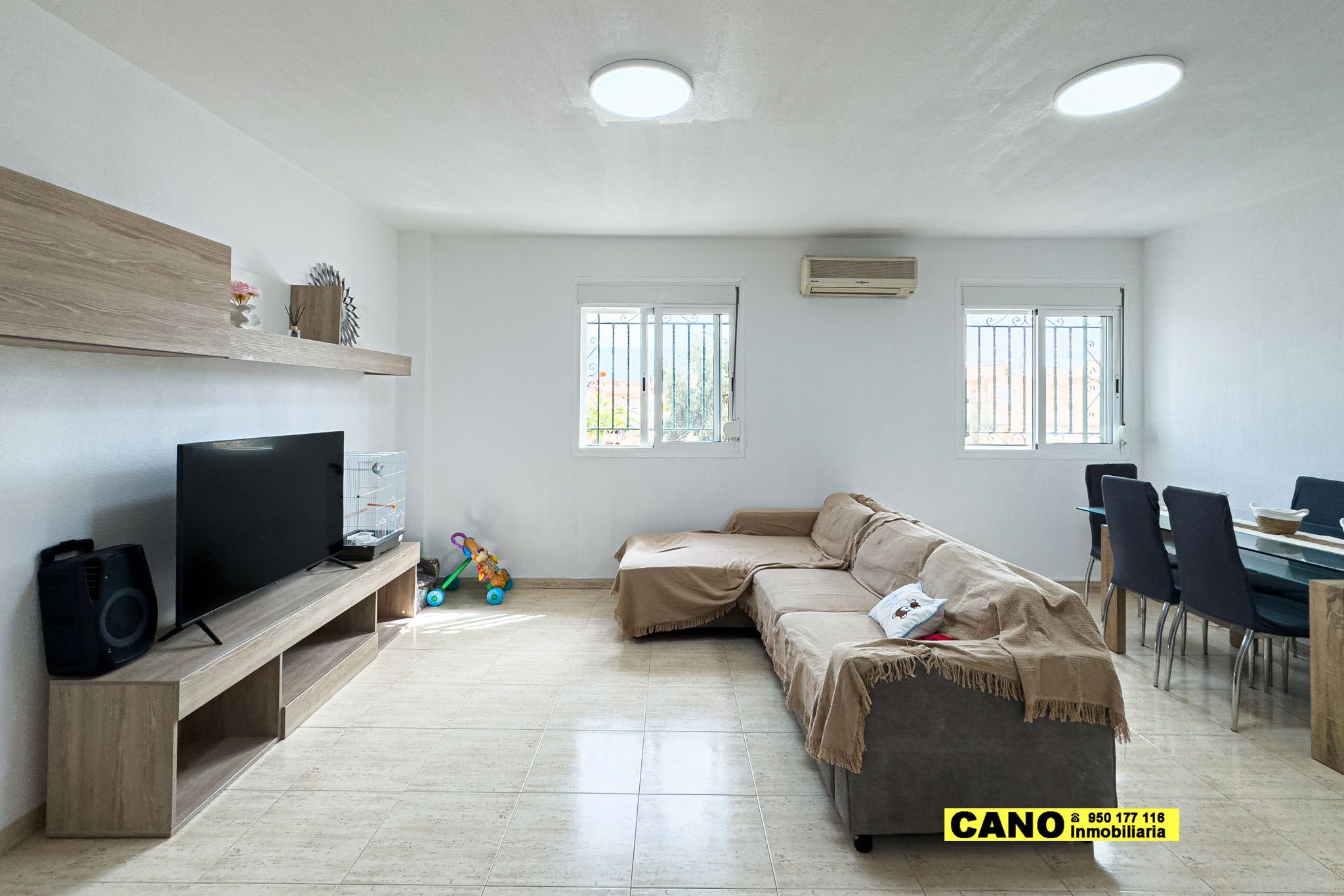 Living room of Flat for sale in Huércal de Almería  with Air Conditioner, Heating and Terrace