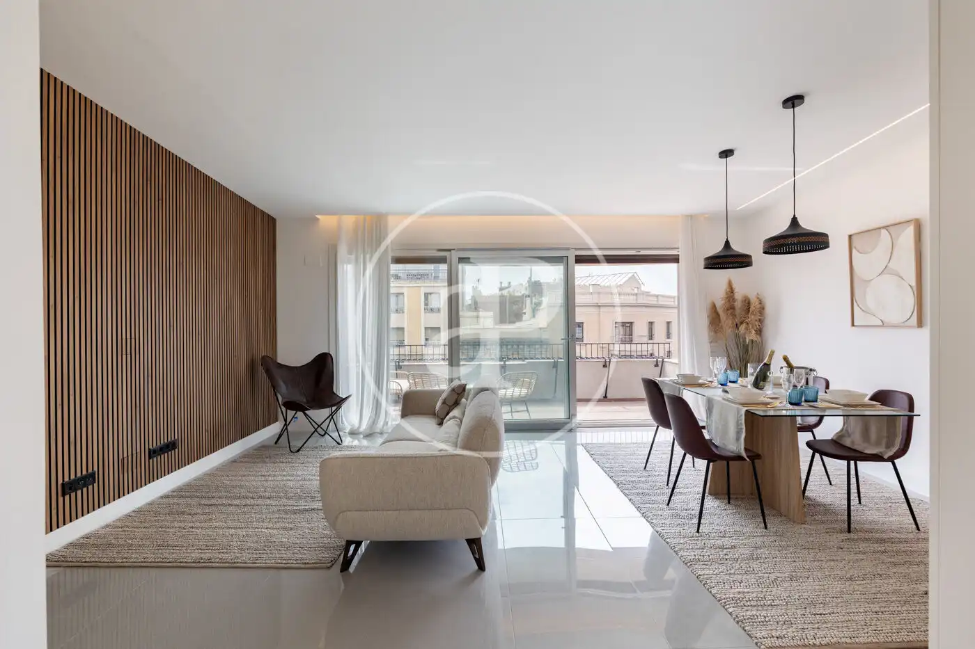 Living room of Flat for rent in Barcelona  with Air Conditioner, Heating and Terrace