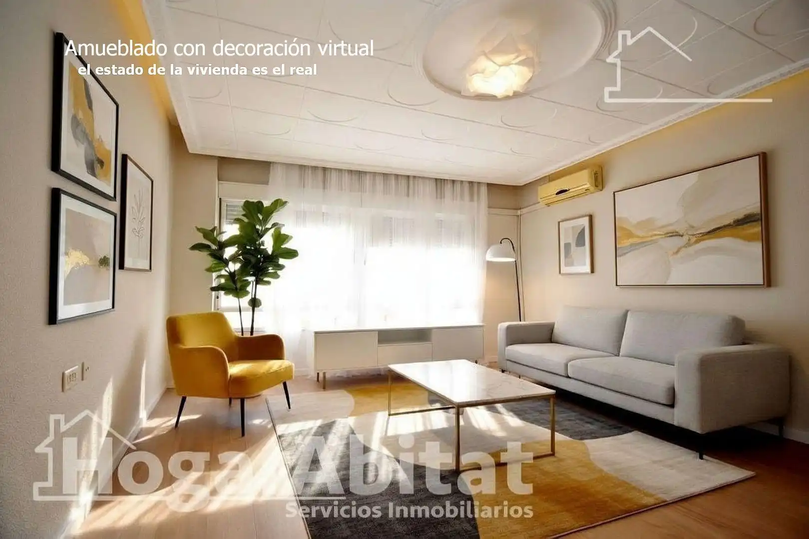 Sala de estar de Piso en venta en Vila-real con Aire acondicionado, Calefacción y Parquet