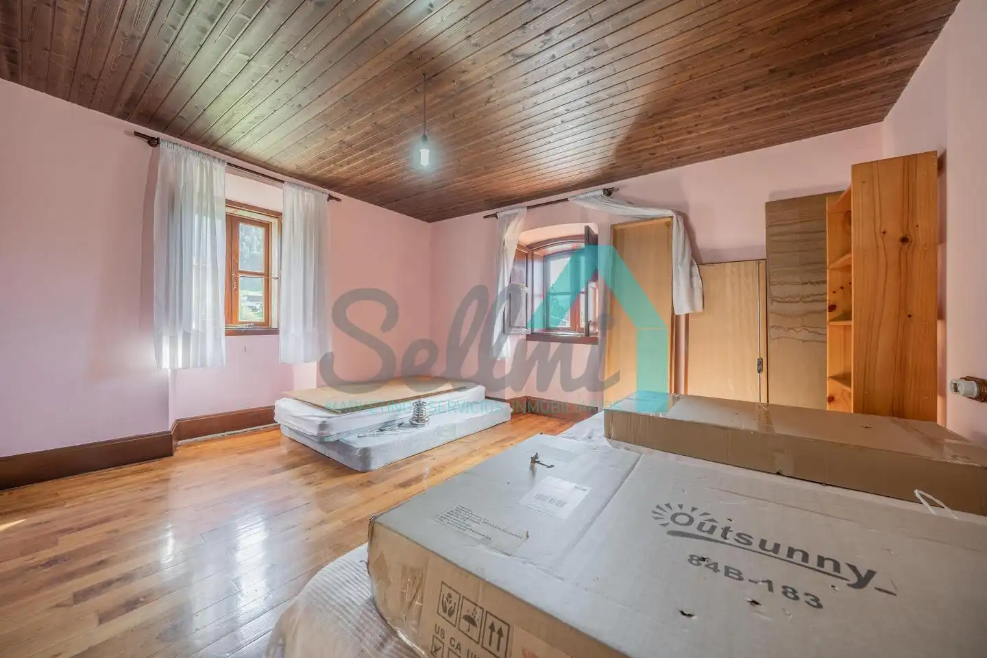 Living room of Houses for sale in Pravia  with Heating, Private garden and Parquet flooring
