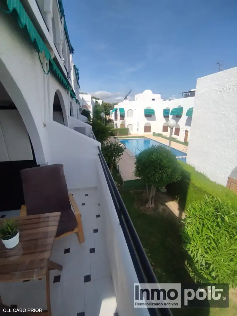 Terraza de Estudio de alquiler en Mazarrón con Aire acondicionado, Amueblado y Horno