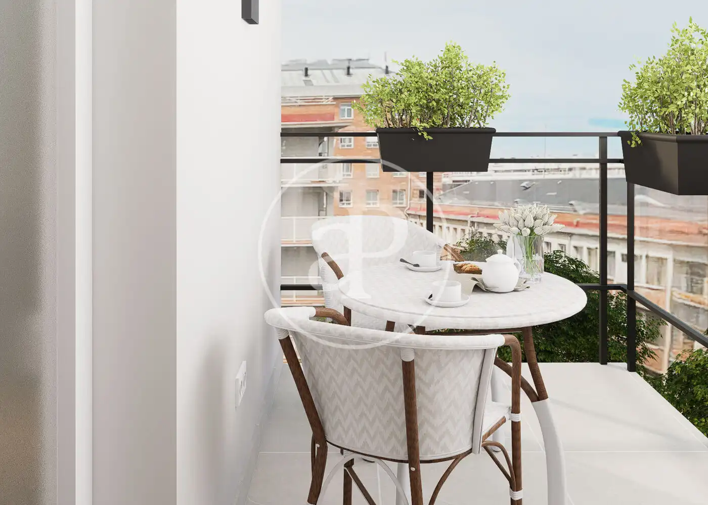Balcony of Flat for sale in Madrid  with Air Conditioner, Heating and Terrace