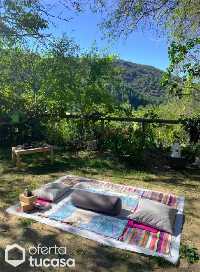 Garten von Einfamilien-Reihenhaus zum Verkauf in Linares de la Sierra mit Terrasse, Schwimmbad und Möbliert