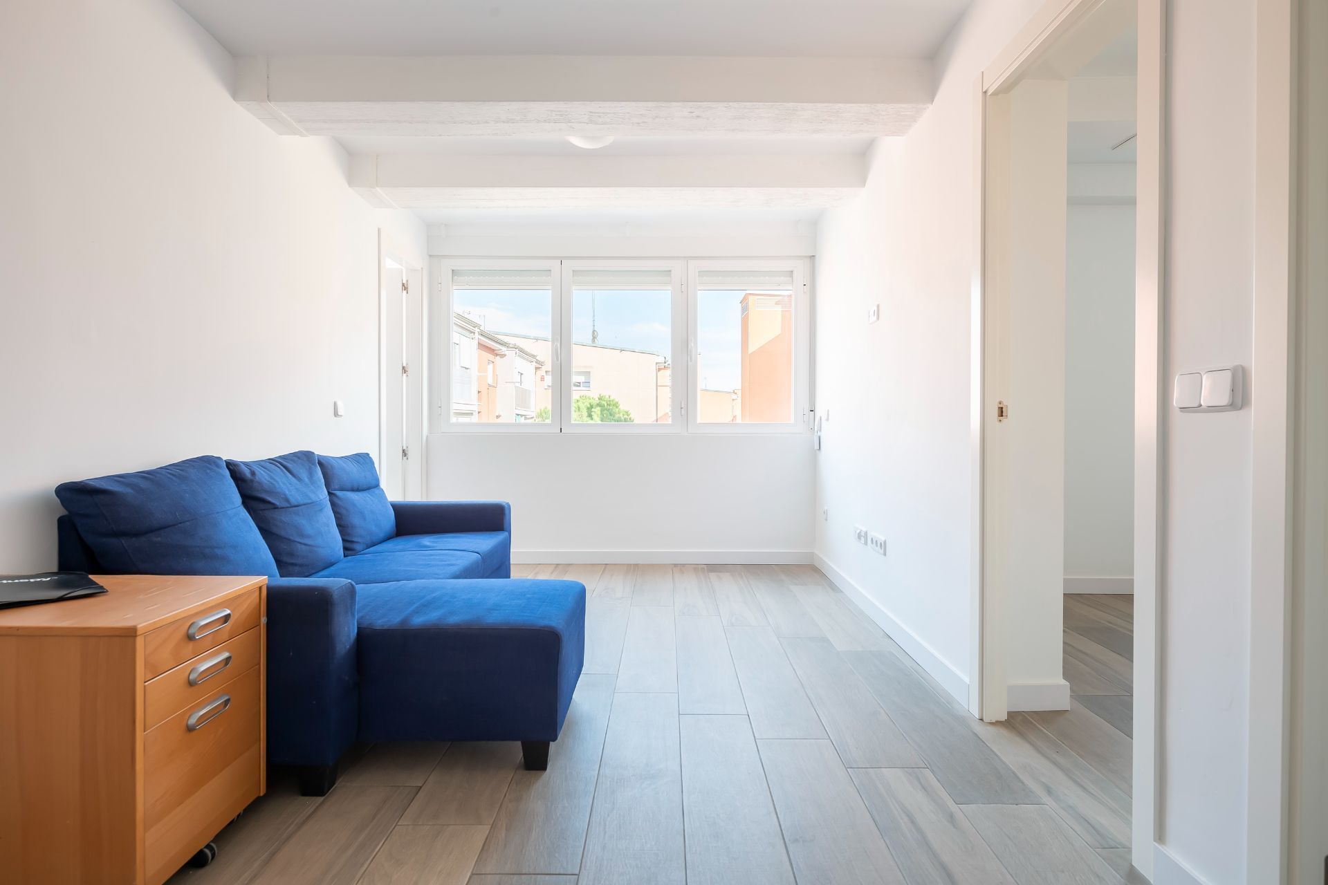 Living room of Flat for sale in  Madrid Capital  with Heating