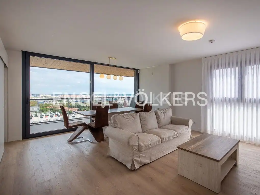 Wohnzimmer von Wohnung zur Miete in Valencia mit Klimaanlage, Heizung und Parkett
