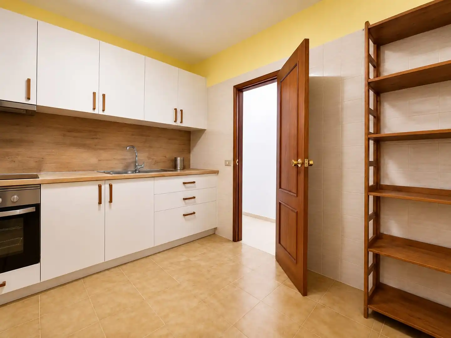Kitchen of Flat for share in Güímar  with Terrace, Furnished and Oven