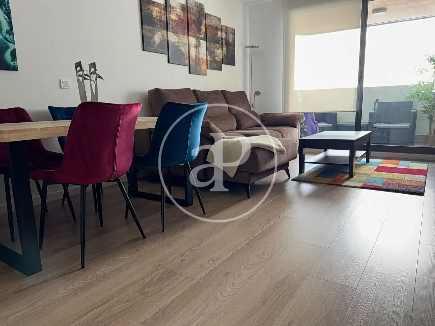 Living room of Flat for rent in Valencia  with Air Conditioner, Heating and Private garden