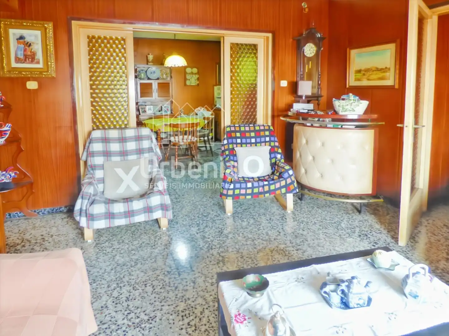 Sala de estar de Piso en venta en Mataró con Calefacción, Terraza y Amueblado