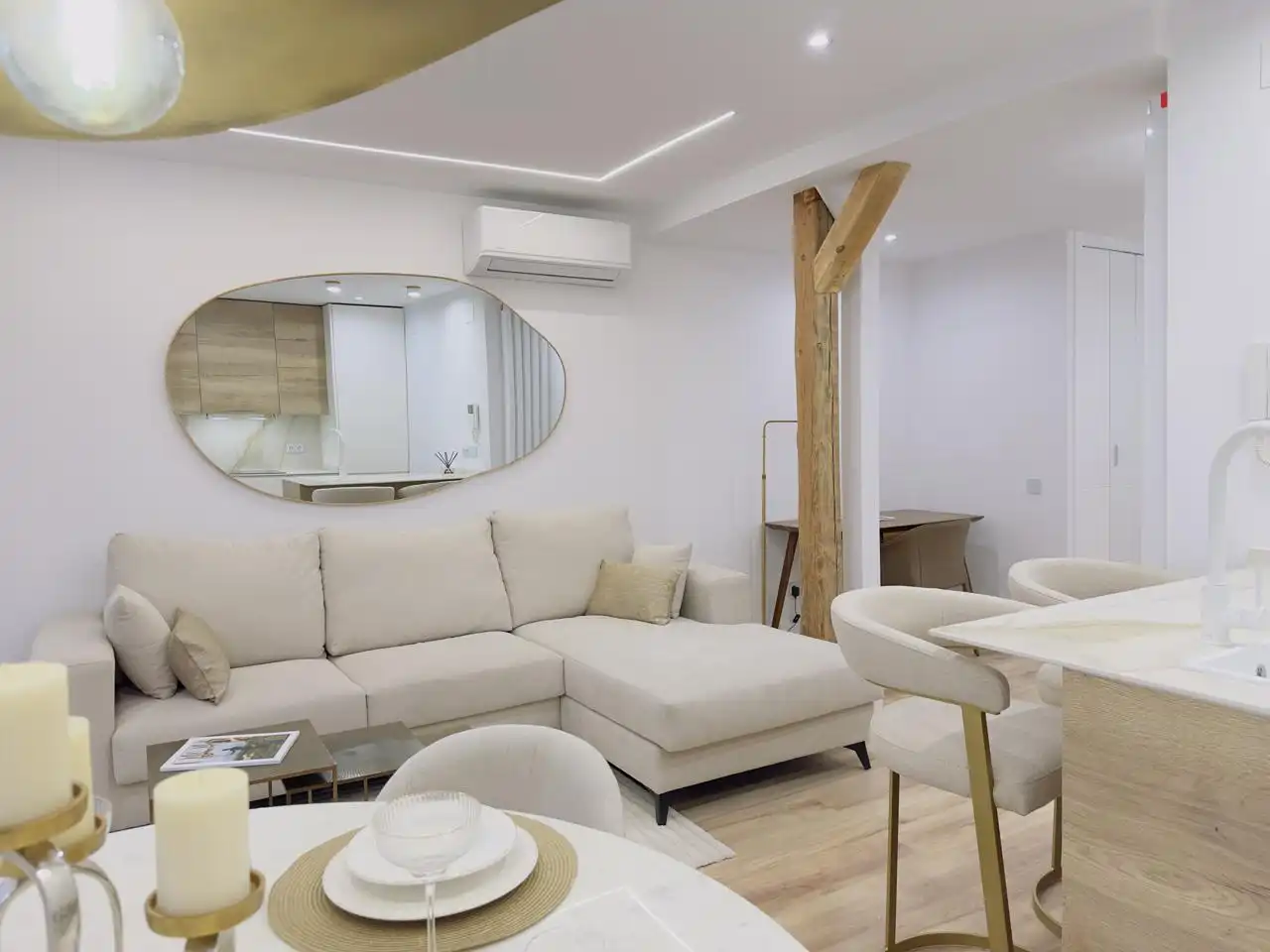 Wohnzimmer von Wohnung zum Verkauf in Madrid mit Klimaanlage, Heizung und Möbliert