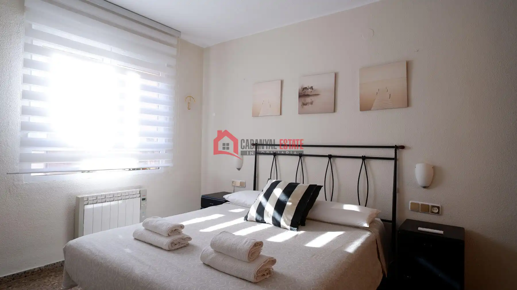 Schlafzimmer von Wohnungen zur Miete in Valencia mit Klimaanlage, Heizung und Möbliert