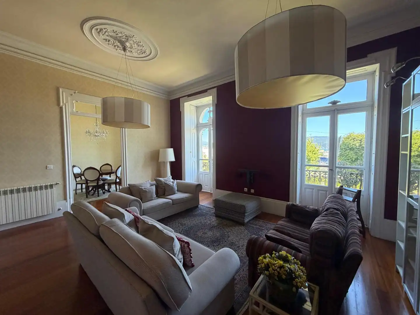 Wohnzimmer von Wohnung zur Miete in Vigo  mit Heizung, Parkett und Möbliert