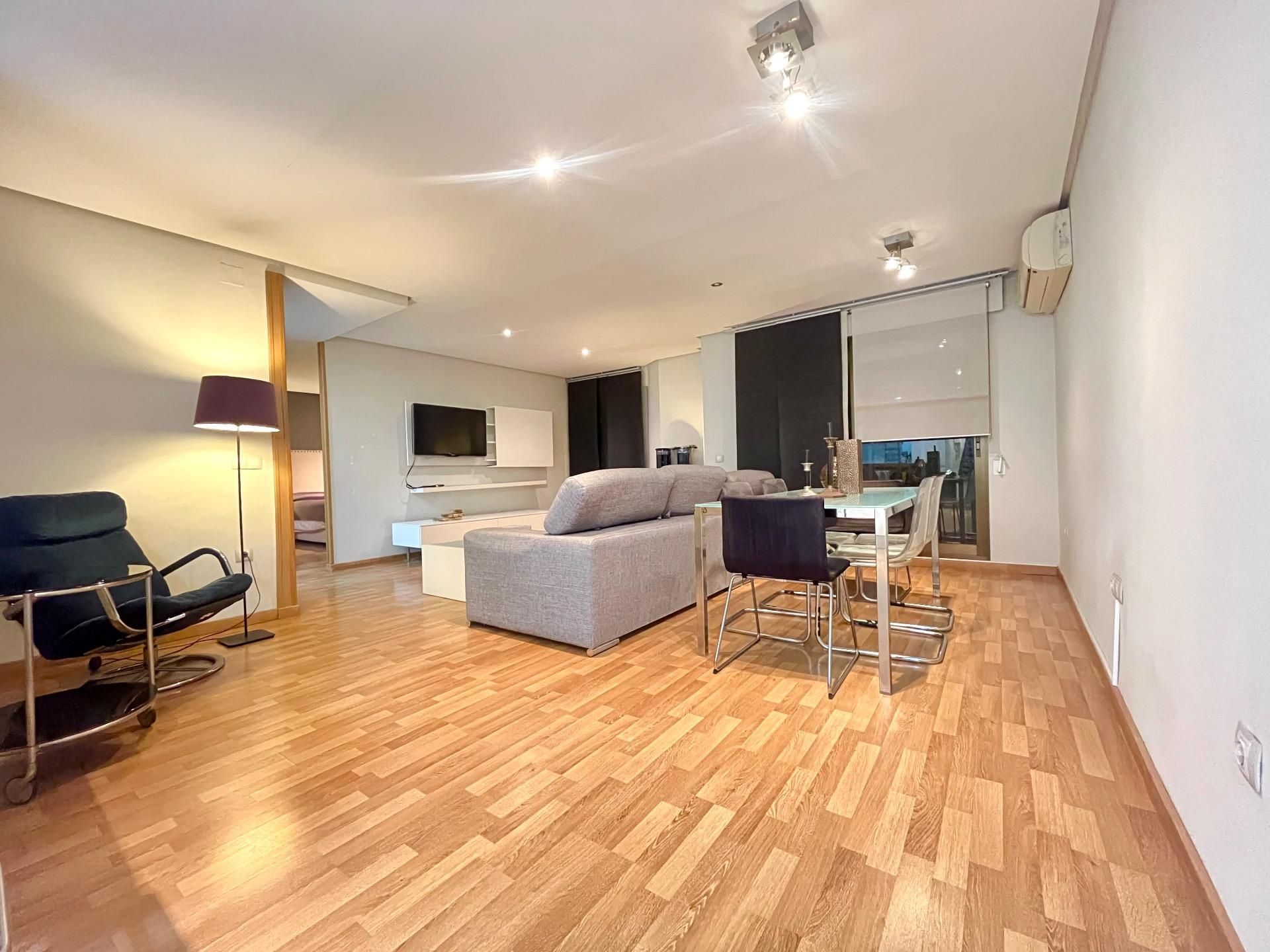 Living room of Flat for sale in Jerez de la Frontera  with Air Conditioner, Parquet flooring and Terrace