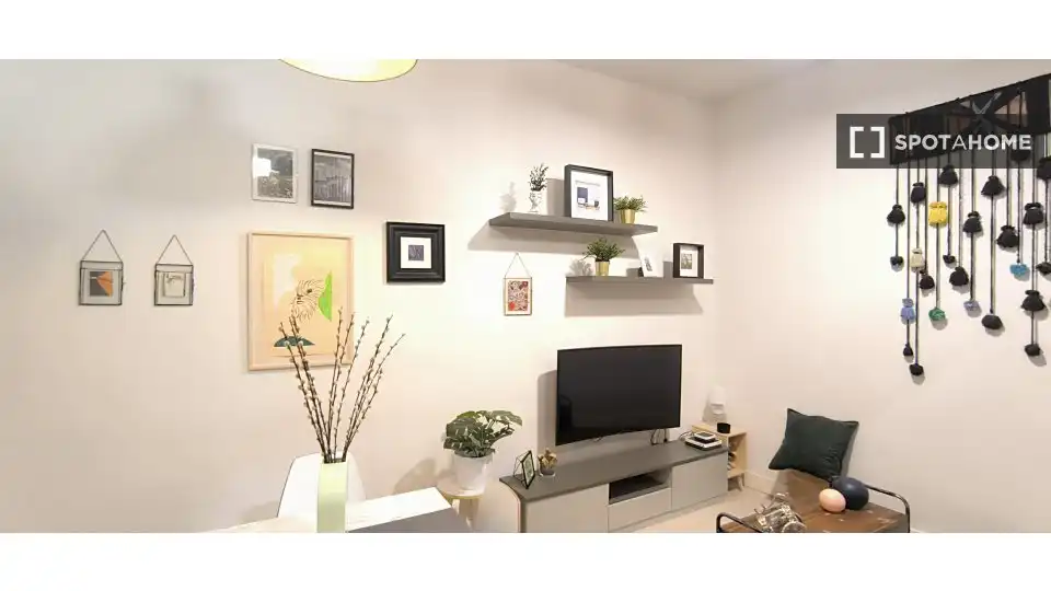 Sala de estar de Piso de alquiler en Madrid con Aire acondicionado, Calefacción y Amueblado